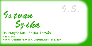 istvan szika business card