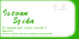 istvan szika business card